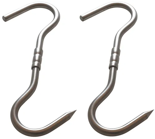 Fleischhaken drehbar 2 Stück 28 cm Edelstahl Fleischerhaken Metzgerhaken
