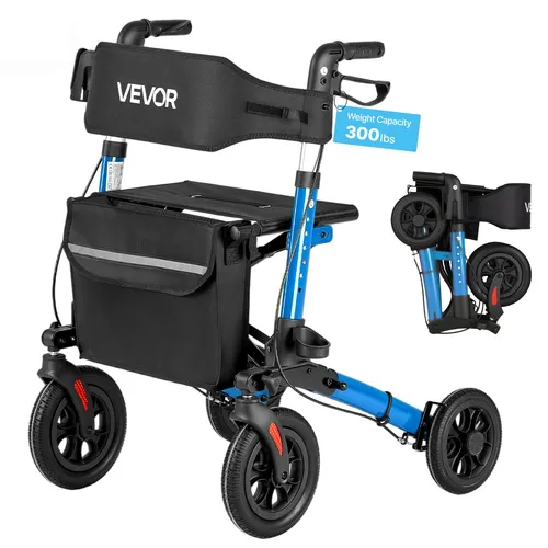 VEVOR Rollator Gehwagen 3-Fach Faltbar für Senioren