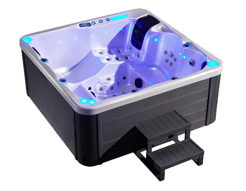 Whirlwanne Hydromassagewanne 190x190 cm mit LED Beleuchtung - Genießen Sie entspannende Momente in dieser quadratischen Whirlwanne mit LED Beleuchtung. Mit einer Breite von 190 cm und hochwertigem Acryl bietet sie Komfort und Stil für Ihr Spa-Bad.