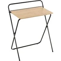 COSTWAY Klappbarer Computertisch - Computertisch für kleine Räume, mit praktischer Tablethalterung und ohne Zusammenbau – ideal für Homeoffice und Studentenwohnheime.