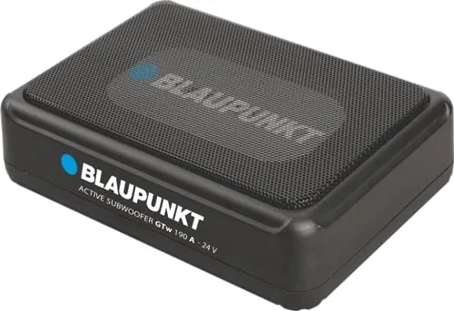 Blaupunkt GTw 190 A - 24 V Underseat Subwoofer - Aktiver Underseat-Subwoofer Lautsprecher mit 50 Watt max. Leistung, ideal für kraftvollen Bass im Auto, kompakte Bauweise für einfachen Einbau.