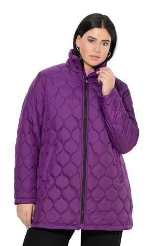 Ulla Popken Damen HYPRAR Steppjacke, wasserabweisend in lila von Ulla Popken