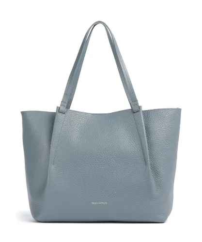 Marc O'Polo Belli Shopper Slate Blue - Modische Handtasche - Eleganter Shopper aus hochwertigem Rindsleder mit geräumigem Hauptfach und praktischen Fächern. Ideal für stilbewusste Frauen, die Funktionalität und Design schätzen.