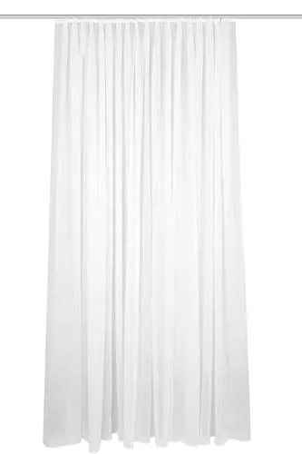 HOME WOHNIDEEN 41100 Fertigstore Crosta - Scheibengardinen & Kurzstores mit eleganter Uni Leinenstruktur, transparent für viel Licht, und perfekter Faltenbildung dank Faltenband und Bleiband.