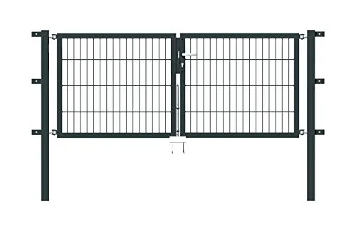 Doppeltor ALBERTS Flexo 200 x 80 cm Typ 6/5/6 - Gartenzäune, robustes Metalltor in eleganter anthrazit Farbe, ideal für einen stilvollen und sicheren Zugang zu Ihrem Garten.
