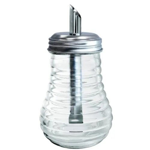 Nerthus FIH 1369 Zuckerdose Glas mit Spender Dosierer ideal für Kaffee Frühstück Küche Café