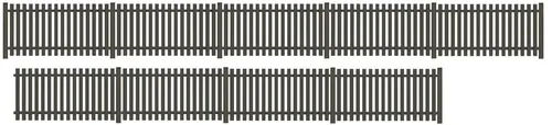 Tetzner & Jentzsch Gartenzaun STRAND, Aluminium-Elemente in Grau, 16,9 m x 90 cm - Robuster Gartenzaun aus hochwertigem Aluminium, ideal für die Gestaltung Ihres Außenbereichs. Das Set umfasst 10 Pfosten und 9 Zaunelemente für eine einfache Montage.