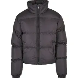 Urban Classics Damen Short Peached Puffer Jacket - Funktionsjacke mit voluminöser Wattierung und Loose Fit, ideal für kalte Tage. Bequem mit Stehkragen und verstellbarem Saum für optimalen Tragekomfort.