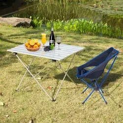 Woltu Campingtisch 56x46 cm mit Tragetasche