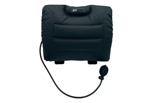 Sitback Air Universales Rückenstützkissen, Leder Schwarz