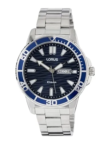 LORUS Quarzuhr RH357AX9 - Herrenuhr mit Edelstahlarmband - Hochwertige Herrenuhr mit Quarz-Antrieb, Wasserdicht bis 10 bar und praktischen Datumsfunktionen. Ideal für jeden Anlass.