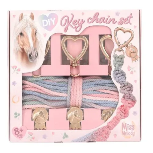 Depesche Miss Melody DIY 3 goldenfarbene Schlüsselanhänger Bastelset