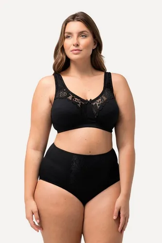 Ulla Popken Entlastungs-BH ohne Bügel schwarz 110F - Modischer Entlastungs-BH in schwarz, ideal für den täglichen Komfort. Hergestellt aus hochwertigem Materialmix mit OEKO-TEX® Standard 100 für geprüfte Qualität. Perfekt für eine angenehme Passform ohne Bügel.