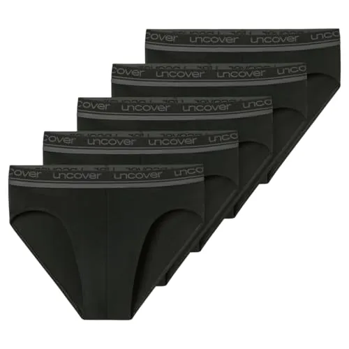 uncover by SCHIESSER Slip Basic (5-St) schwarz XL - Herrenunterhosen im praktischen 5er Pack, aus weichem Baumwollmix für hohen Tragekomfort, ideal für den täglichen Gebrauch.