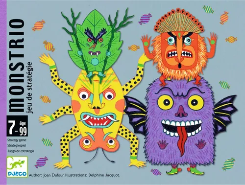 DJECO Monstrio Kartenspiel: Halloween Spukhaus-Suche nach Süßigkeiten ab 7 Jahren