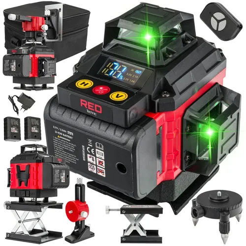 KREUZLINIENLASER powermat GRÜNES LASER-NIVEAU RTPLK0036 4D 360
