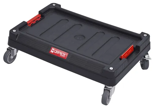 Qbrick SYSTEMS TWO TRANSPORT PLATFORMS 595 x 395 x 175 (100 kg) - Transportwagen für Werkstätten, maximale Tragfähigkeit von 100 kg und ideal für den flexiblen Einsatz in Werkstatt und Industrie.