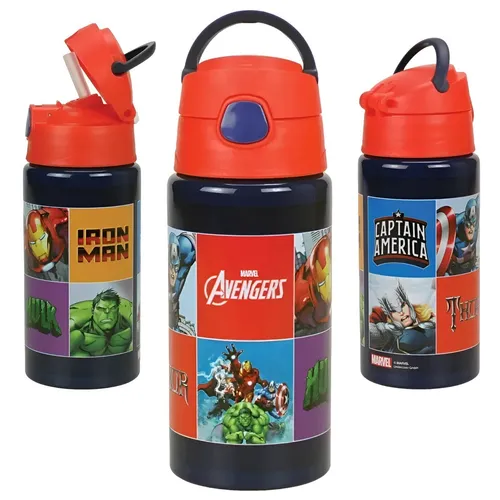 Marvel Avengers  Kinder Alu Wasserflasche Trinkflasche Flasche 500 ml