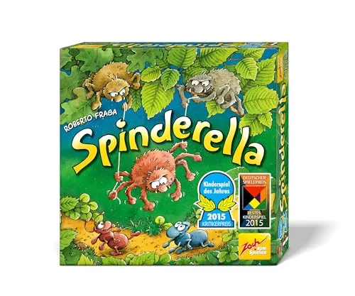 Zoch Spinderella - Kinderspiel des Jahres 2015 - Gesellschaftsspiel mit innovativem 3D-Spielsystem, ideal für Kinder ab 6 Jahren. Fördert spielerisch Geschicklichkeit und Strategiedenken.