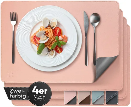 Loco Bird Platzset aus Kunstleder in pink von Loco Bird