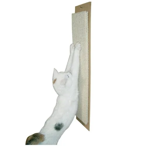 Kerbl Pet Kratzbrett Maxi, Wandkratzbrett, beige, Sisal, 70x17cm, Katzen, zur Wandbefestigung, Möbelschutz, Krallenpflege