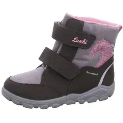 Lurchi Kalea Klettstiefel Grau - Stiefeletten für Mädchen, wasserfest und atmungsaktiv (Sympatex), ideal für Herbst und Winter mit warmem Futter und rutschhemmender Sohle.
