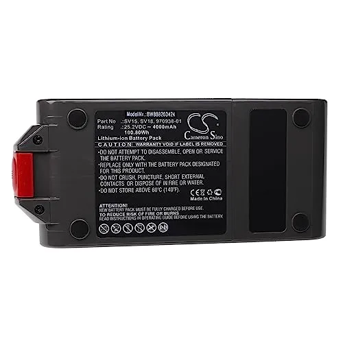 vhbw Akku Ersatz für Dyson 970425-01, 970938-01, 970343-06, 355983 für Staubsauger Home Cleaner Heimroboter (4000mAh, 25,2V, Li-Ion)