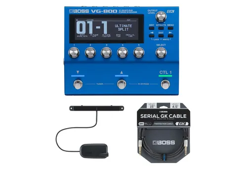 Boss by Roland E-Gitarre Boss Multieffektgerät VG-800 mit Basstonabnehmer und Kabel, Effektprozessor, Bass, Effektprozessor