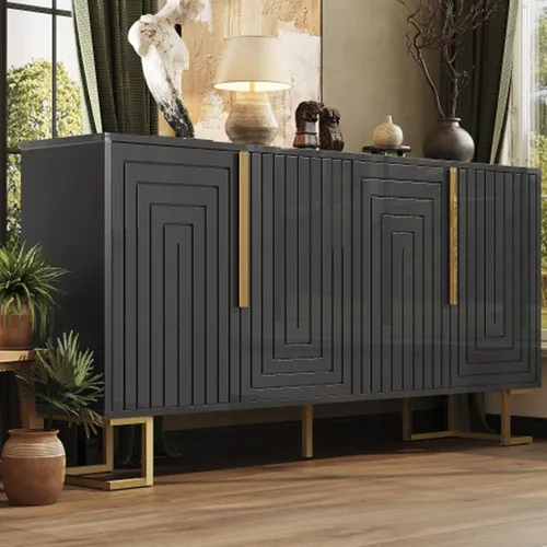 Elegantes Sideboard mit geometrischem Design – 152 x 40 x 75 cm