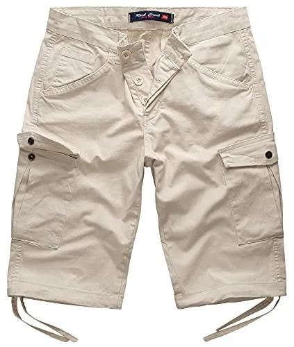 Rock Creek Cargoshorts Herren - Beige Cargo Shorts mit Taschen RC-393 - Wanderhosen aus 98% Baumwolle, elastisch und ideal für aktive Outdoor-Abenteuer, mit praktischen Cargotaschen für zusätzlichen Stauraum.