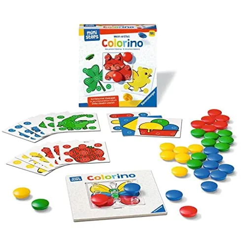 Ravensburger ministeps 4186 Mein erstes Colorino, Klassisches Steckspiel zum Farbenlernen
