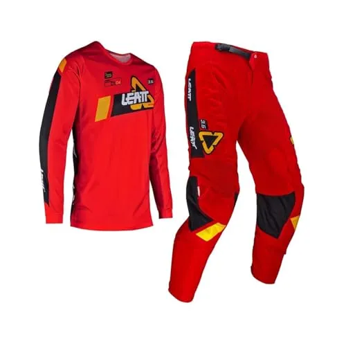 Leatt Herren 5024080626 Motocross-Anzug, rot, 3XL - Motorradkombinationen mit klassischer Passform, 3D Stretch-Mesh-Gewebe und Lufteinlässen für optimalen Komfort während der Fahrt.
