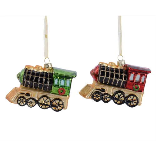 Weihnachtskugel 'Damnpflok' -  Christbaum-Hänger, L. 10.5cm W. 4.5cm H. 8cm, Gla