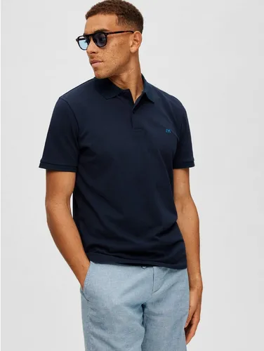 SELECTED HOMME Poloshirt SLHDANTE SS POLO NOOS blau S von Selected