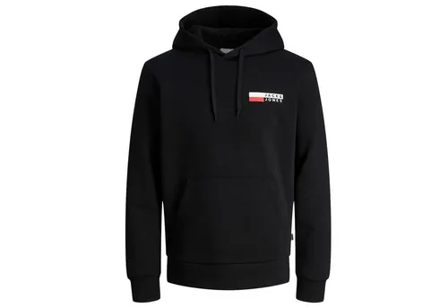 JACK & JONES JJECORP Logo Sweat Hood Play NOOS - Bequemes Sweatshirt für den Alltag. Mit gebürstetem Material und weicher Innenseite, ideal für entspannte Tage. Praktische Känguru-Tasche für zusätzlichen Komfort.