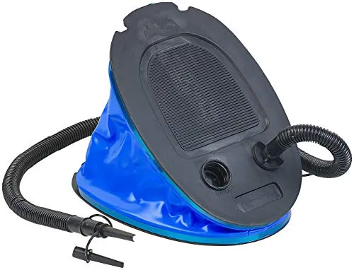 AGT Blasebalg Luftmatratze: XL-Fußluftpumpe mit Blasebalg, 5 l Kapazität, 2 Ventil-Aufsätze (Luftpumpe, Pumps, Luftmatratzen)