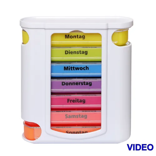 Pillenbox Pillendose Pillenturm M8 Tabletten-Box Medikamentenbox 7Tage/4x/Tag