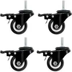 SCHMIDT systemprofile 4x Lenkrolle mit Bremse M8