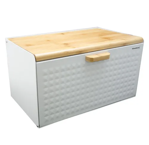 Klausberg Brotkasten aus Edelstahl und Holz - Moderner Brotkasten für die Küche, kombiniert Edelstahl und Holz für optimale Brotaufbewahrung und frische.