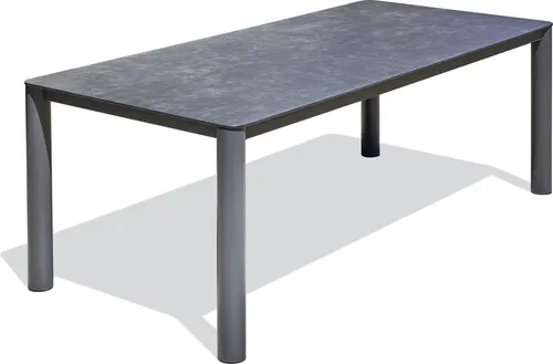 8-Sitzer-Gartentisch aus Aluminium mit Keramikplatte