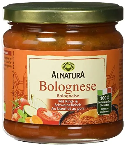 Alnatura Saucen Bolognese Glas, 330 ml