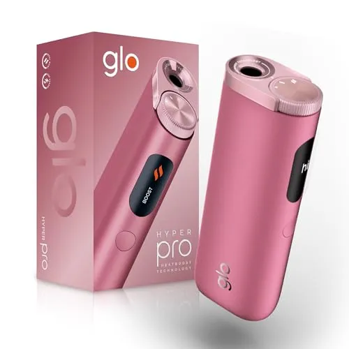 GLO Hyper Pro Tabakerhitzer, Elektrischer Tabak Heater, Quartz Rose | Für klassischen Zigaretten Geschmack, Alternative zur E-Zigarette, Einfache Reinigung, bis zu 20 Sticks pro Akku-Ladung