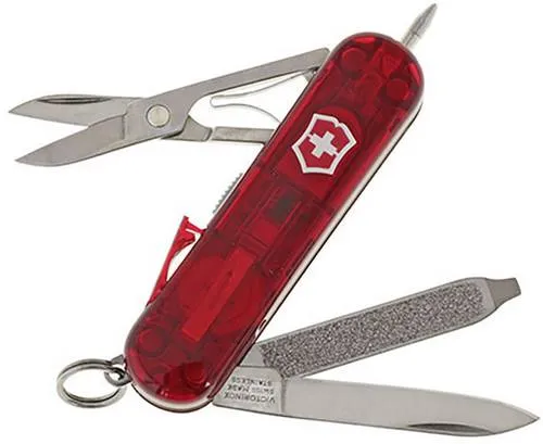Victorinox Signature Lite 0.6226.T - Schweizer Taschenmesser mit 7 Funktionen, integrierte LED für optimale Sicht im Dunkeln