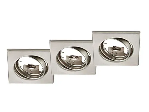 Trio Leuchten Einbauleuchten Set Jura 3er-Set Jura 650000307, Metall Nickel matt, exkl. 3x GU10