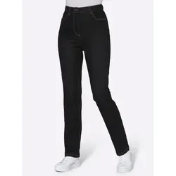 Bequeme High-Waist Jeans in Schwarz – Größe 19
