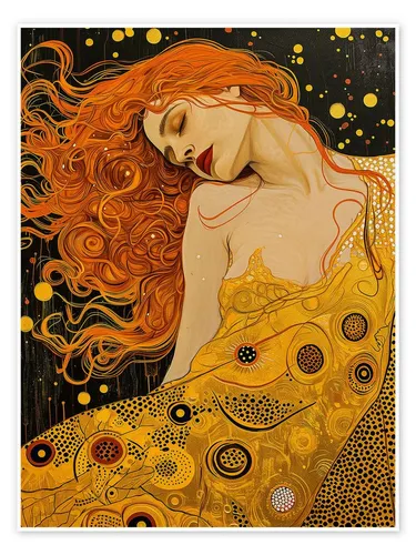 Posterlounge Wandbild Jugendstil Träumerei, Frank Daske, erhältlich als Poster, Leinwandbild, Wandsticker oder Acrylglasbild