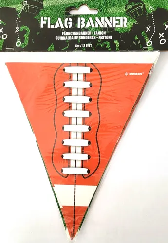 American Football Fähnchenbanner 4 m x 19 cm Party Feste 9912282 Touch Down