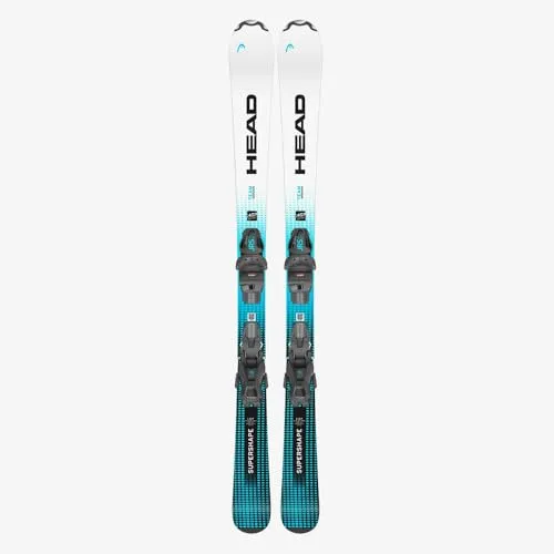 HEAD SUPERSHAPE TEAM EASY Ski Set 2025 - Skier mit weichem Flex für fehlerverzeihendes Fahren, ideal für Kinder. Leicht und stabil, macht das Carven zum Vergnügen und sorgt für längeren Spaß auf der Piste.