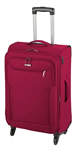 Bowatex 67 cm Trolley Koffer mit 4 Rollen - Mittelgroßer Weichgepäck Koffer mit 80 Litern Volumen, leicht und ideal für Reisen. Ausgestattet mit 4 leisen Rollen und einem Zahlenschloss für Sicherheit.