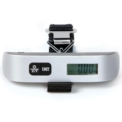DOMO DO9090W Kofferwaage/Gepäckwaage mit LCD-Display - bis 50 kg - silber
